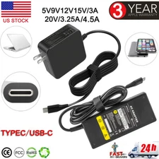 45~90W Type USB-C Super Fast Wall Charger AC adapter Laptop Power Supply Cable