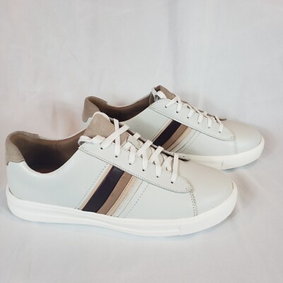 Clarks Un Maui Band Womens Sneaker White Combi Leather US