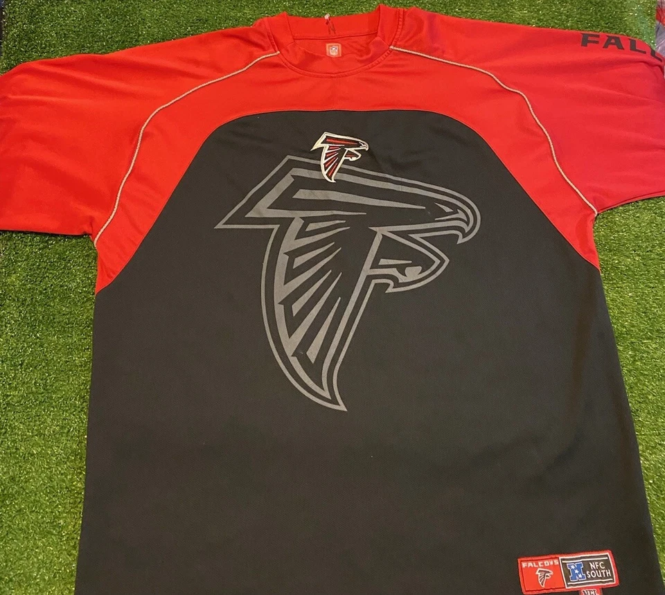Atlanta Falcons Camisa Hombre Grande Negro Rojo Manga Larga Y2K NFL Fútbol 34 Foto 3 de 4
