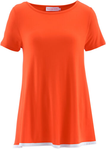 Maite Kelly Damen Shirt Tunika T-Shirt Top Kurzarm mandarinrot 941884 - Bild 1 von 1