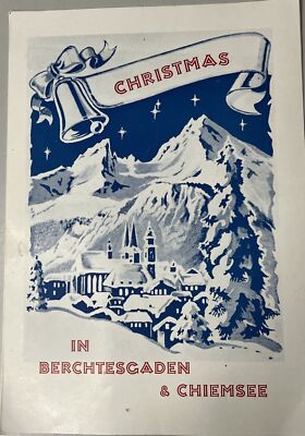 Christmas In Berchtesgaden & Chiemsee Germany Christmas Menu Circa 1950-F