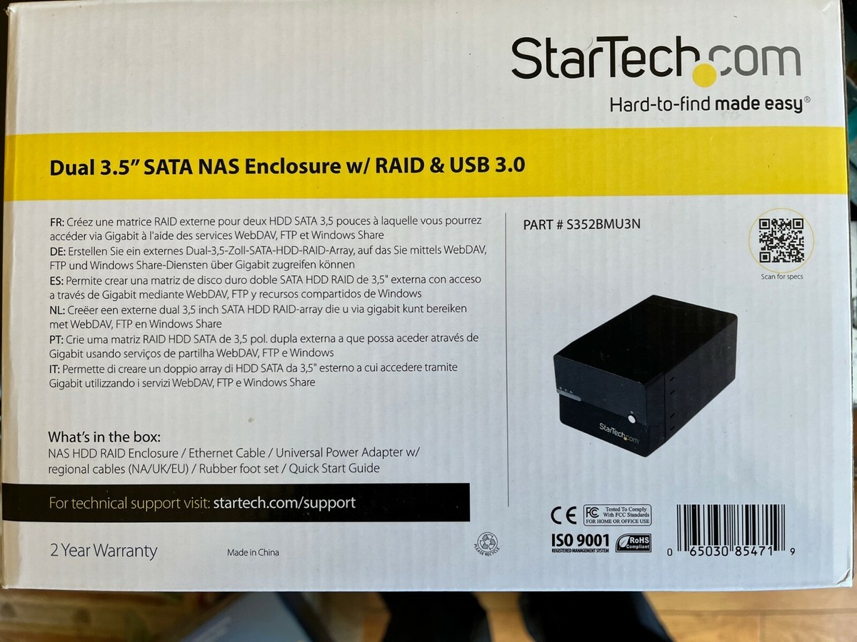 STARTECH dual Sata Nas Enclosure w/Raid Usb - Main Image
