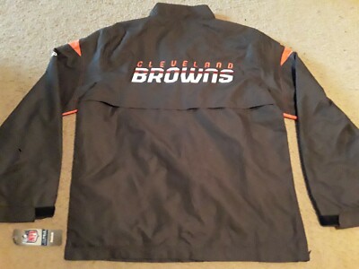 Reebok Cleveland Browns NFL On Field Sideline Hot Half Zip Brown