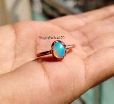 Ethiopian Opal Solid Copper Statement Handmade Women Gift Ring, All Size M1449