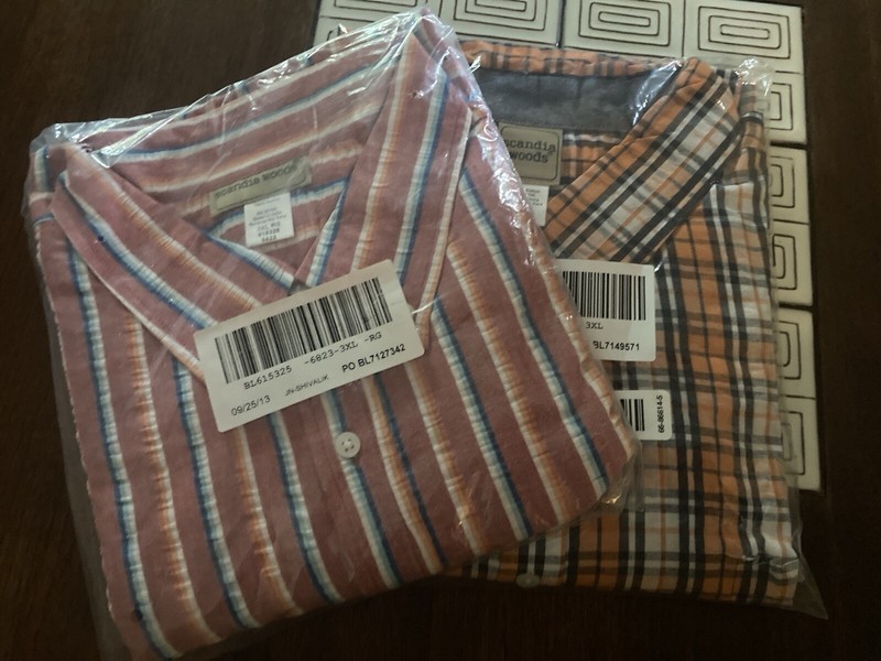 Men's Button Up SS Shirt Size 3XL Orange Red Plaid Shirt NWT  Summer Seersucker2