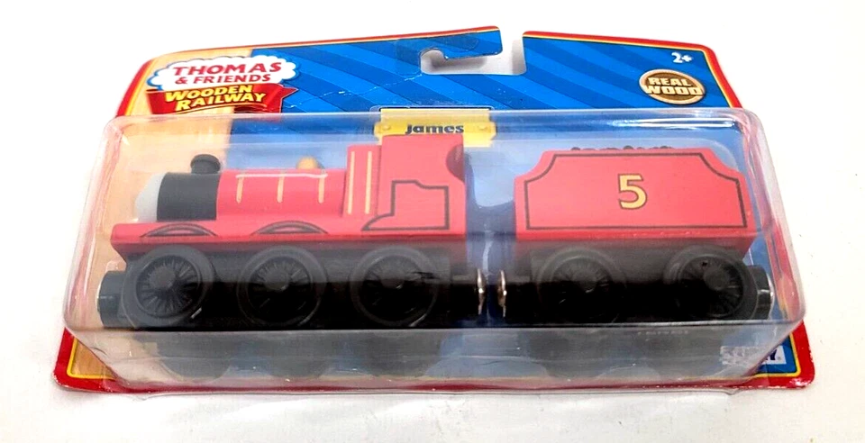 Tren de madera Toby 2011 Thomas & Friends James/James Tender tren de madera real NUEVO Foto 4 de 4