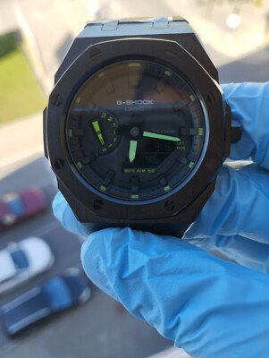 Casio G-Shock Watch Stainless Steel Modification Elegant Casioak Mod Metal