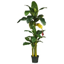 Nearly Natural 6Triple Stalk Banana Silk Tree...