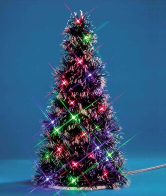 LEMAX  11 Inch LED Lighted Fir Tree -Holiday Village Accent