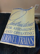 Vtg. Lionel Instructions for Assembling and Operating Trains 1938