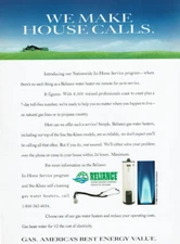 1990 Vintage Print Ad We Make House Calls Reliance Water Heating Company Gas