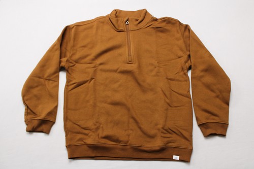 Gap Kids Quarter-Zip Mock Neck Soft Fleece Knit Sweatshirt JL3 Camel Size XL NWT