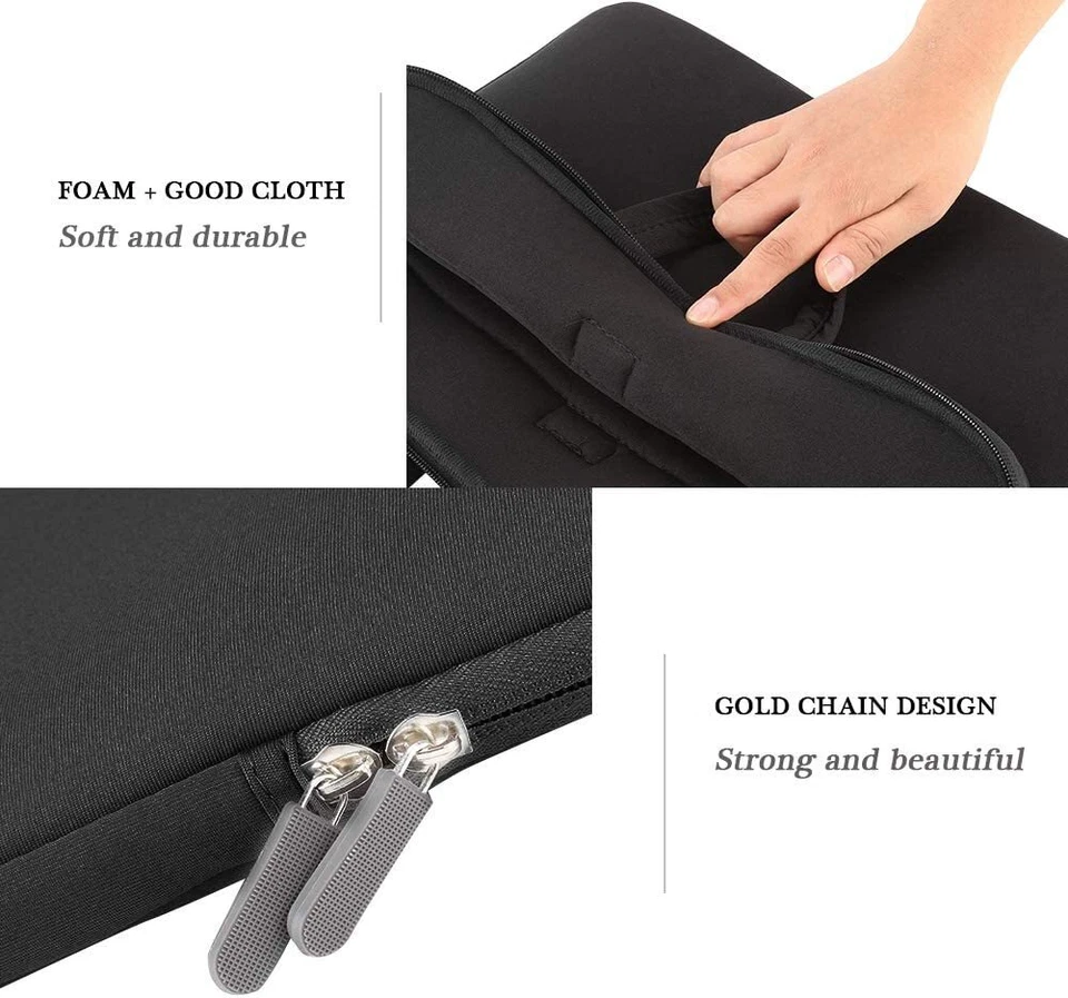 Funda para portátil con asa para Macbook Pro Air HP Lenovo Dell de 14" 15,6" Foto 4 de 4
