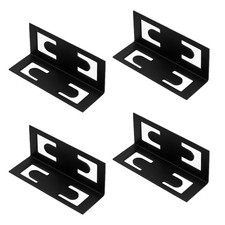 (4 Pack) Boltless Shelving Upright Connectors - Black- Metal Coated UK