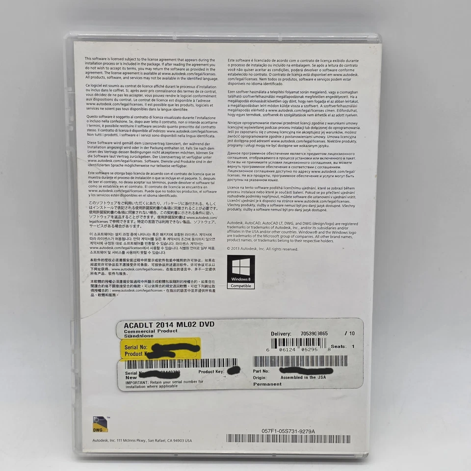 Autodesk AutoCAD LT 2014 DVD 2013 1-Disc Retail Software With Keys 1 Seat - Image 2 of 4