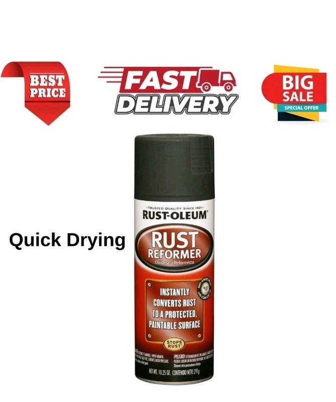 Rust-Oleum Stops Rust Converter Rust Reformer Spray Flat Black Finish 10.25 oz