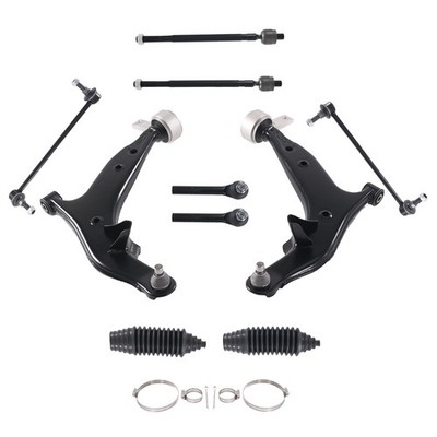 Front Lower Suspension Control Arm Set Sway Bar Tie Rod for Nissan Quest 04-09