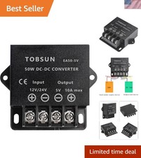 DC 12V/24V to 5V 10A Power Converter - Compact Versatile Transformer Module
