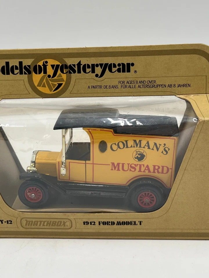 Matchbox Models Of Yesteryear 1912 Ford Model T Colman's Mustard Y-12 New w/ Box - Image 2 of 4
