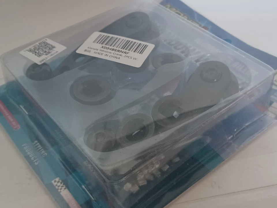 Puxador de janela de alumínio tarugo preto, kit de manivela conjunto de 2 Chevy Ford Mopar 4,25" - Imagem 3 de 4