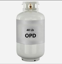 Propane Tank Cylinder 40 Lb Vertical OPD Refillable Steel Gas RV BBQ Camper
