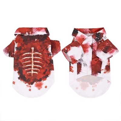 Scary Blood Print Halloween Pet Outfit Dogs Cats Photography Bloody Costume