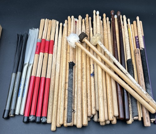 Huge Lot Of 64 Drum Sticks, Vic Firth - ProMark - Zildjian - PERCUSSION AND MORE