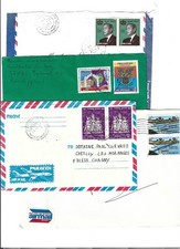 timbres sur enveloppes aérienne