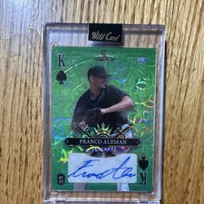 Wild Card Franco Aleman Autographed Rookie 5 Card Draw Stacked Deck Baseball