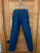 Vintage 1970s Wrangler 13MWZ Cowboy Cut Denim Jeans Made in USA Men's size 27x32