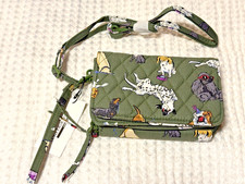 VERA BRADLEY 3 in 1 CROSSBODY with Wristlet In Dog Park pattern Gift Idea