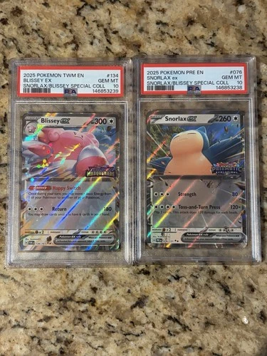 PSA 10 SEQUENTIAL STAMPED Snorlax and Blissey EX SNORLAX/BLISSEY Collection Box