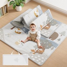 Fodoss Baby Play Mat, 47x47inch Play Mat, 0.4 in Thick Waterproof Playmat for...