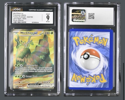#ad CGC 9 ERROR Pokemon Wo Chien EX #232 Paldea Evolved Holo MINOR MISCUT $100.00