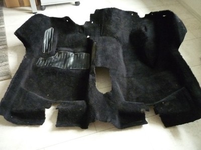 Teppich VW Golf 1 Cabrio Vorderteil Schwarz Velour original TOP