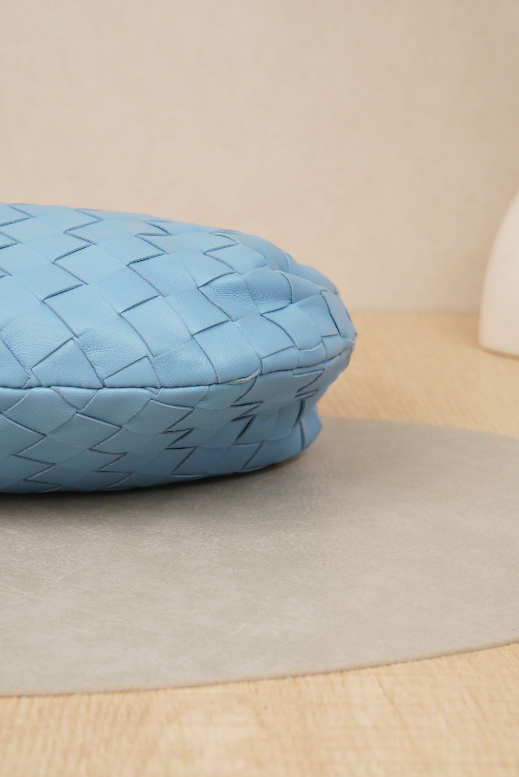 Bottega Veneta Jodie Mini Knitted Bag Blue Lambskin thumbnail 8