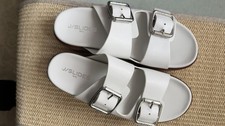 J/Slides Women's White Slip On Slide