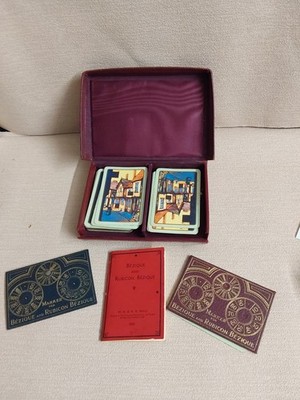 Vintage Boxed Set Bezique And Rubicon Bezique 1933 Instructions Included