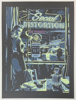 SOCIAL DISTORTION House Of Blues 2017 Limited Edition Silkscreen Concert Poster