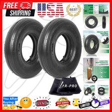 2 Sets 4.00-6 Replacement Pneumatic Tires And Inner Tubes - Universal Fit 13...