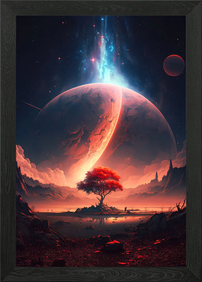 Grand Tree Universe Framed Wall Art Poster Canvas Print Picture