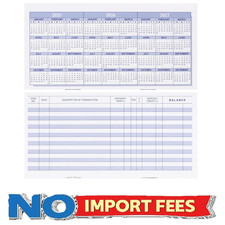 20 Pack Checkbook Register, Check Registers for Personal, Blank Ledger Transacti