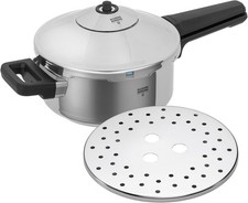 Kuhn Rikon DUROMATIC Inox 6.0 Super Fast Pressure Cooker with Handle, 2.5 Liter