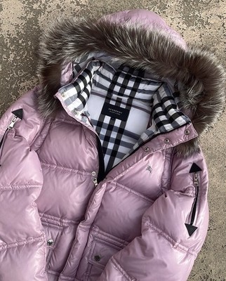Burberry Black Label Puffer Jacket Glossy Pink 