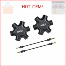 ONXE 2-Pack Multi Headphone Splitter,3.5mm Headset Earphone Jack Audio Adapter C