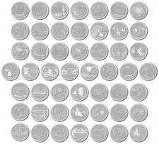 U.S. State Quarter Magnet Collection by Classic Magnets, 51-Piece Set