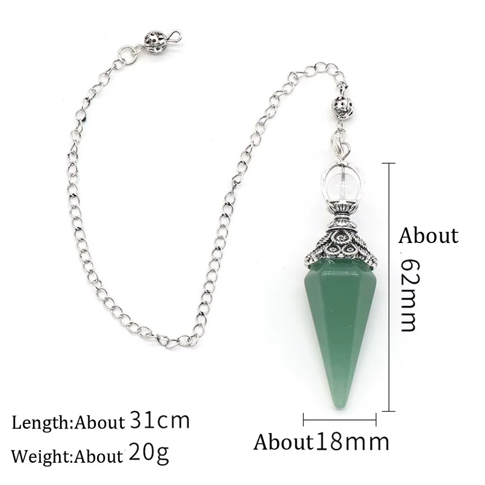 Naturstein Kristall Reiki Pendel Rosenquarz Amethyste Sechseckige Kegelform Char - Bild 3 von 4