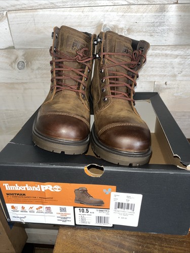 Timberland Pro Whitman 6" Comp Toe wasserdichte Arbeitsstiefel - braun - US-Größe 10,5 - Bild 4 von 8