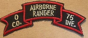 Vietnam War Ranger Scroll for O Co. 75th Rangers, It Glows