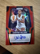 COURTNEY WILLIAMS 2025 PRIZM WNBA RED PRIZM AUTO /99 LYNX #SG-CW